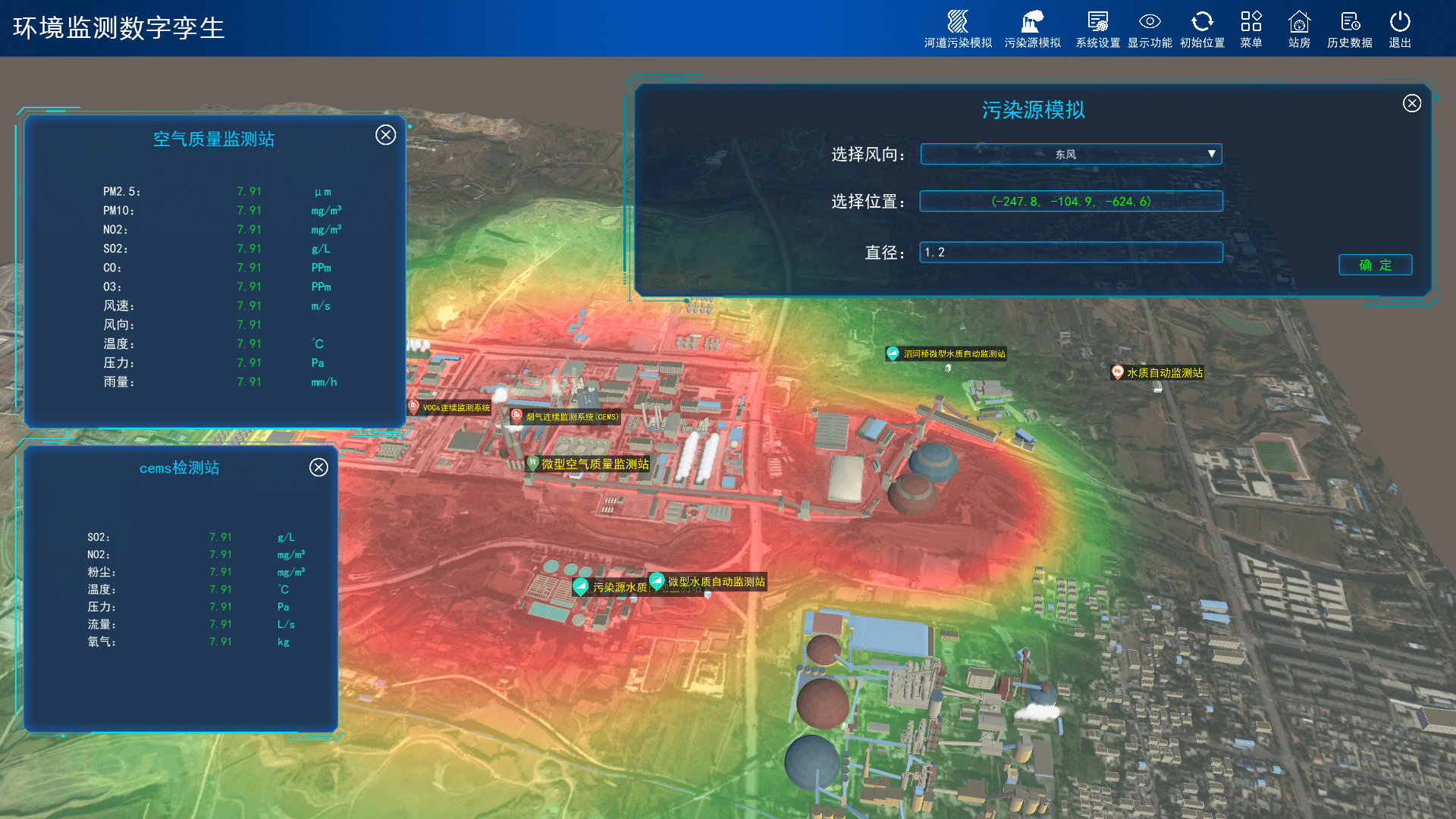 環境監測數字孿生系統
